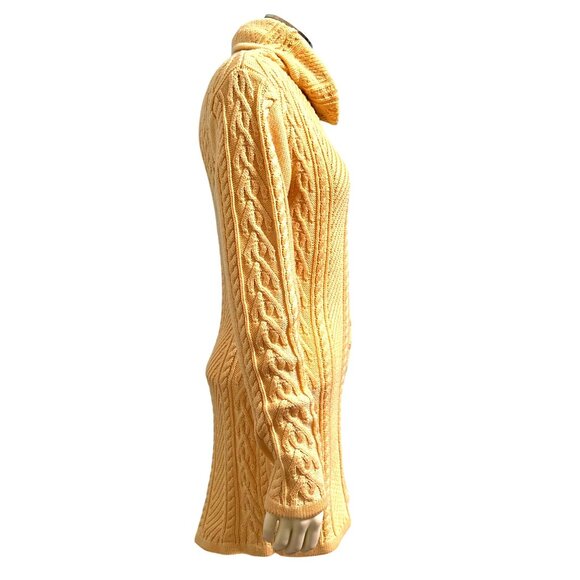 CCC Cowl Polo Neck Slim Tunic Sweater Fitted Ribbed Knit Pattern Trendy Size Med - Picture 6 of 6